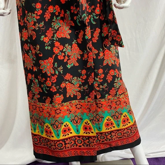 Sag Harbor 90’s Vintage Sleeveless Floral Wrap Front Dress - Picture 7 of 9